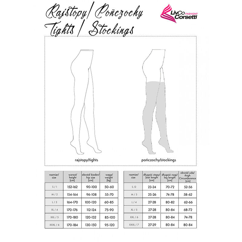 LIVCO CORSETTI FASHION - CALZE MONIKONI XG054 NERO TAGLIA UNICA