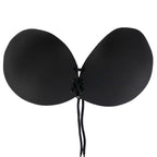 BYE-BRA - BLACK ADHESIVE BRA WITH STRAPS CUP A