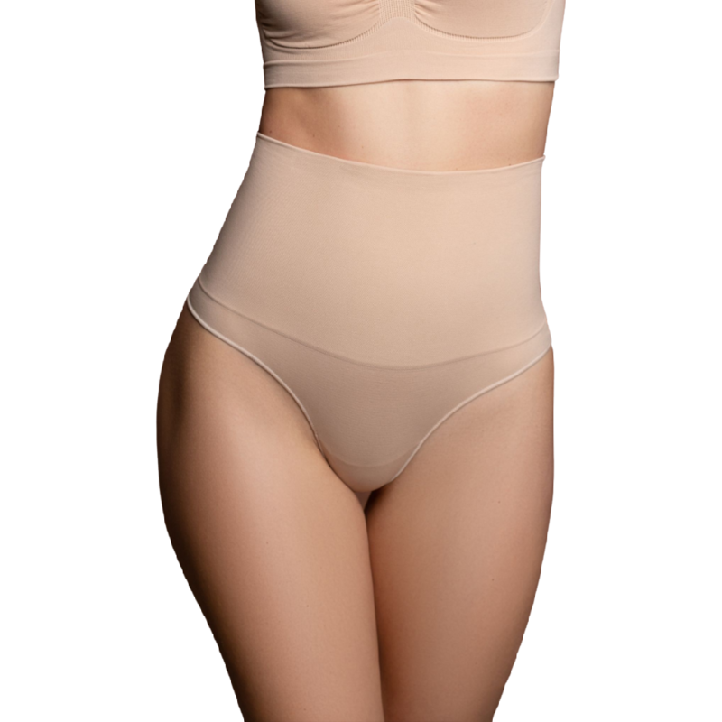 BYE-BRA - Soutien-gorge string sans couture beige taille S