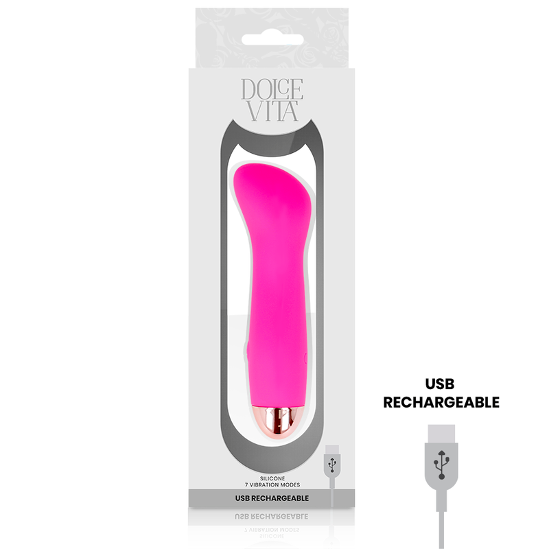 DOLCE VITA - UN VIBRATEUR RECHARGEABLE ROSE 7 VITESSES