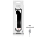 DOLCE VITA - VIBRATEUR RECHARGEABLE DEUX NOIRS 7 VITESSES
