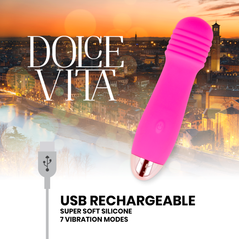 DOLCE VITA - VIBRATEUR TRE ROSA RECHARGEABLE 7 VITESSES