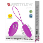 PRETTY LOVE - JOANNA VIBRATING EGG REMOTE CONTROL 12 MODES