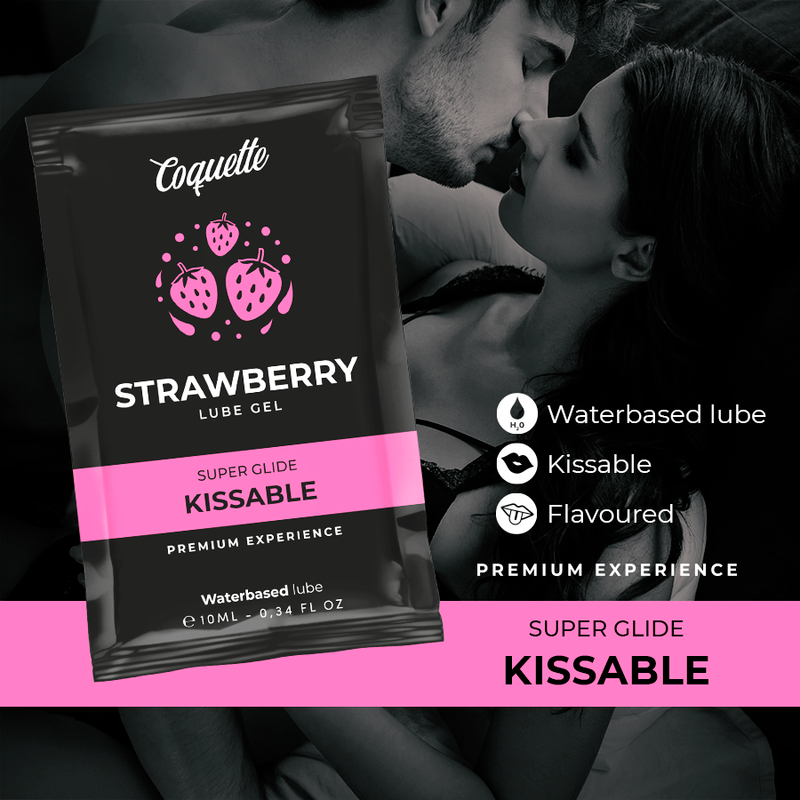 COQUETTE CHIC DESIRE - KISSABLE WATER-BASED STRAWBERRY POCKET LUBRICANT 10 ML