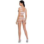 PASSION - WOMAN BS089 BODYSTOCKING BIANCO TAGLIA UNICA