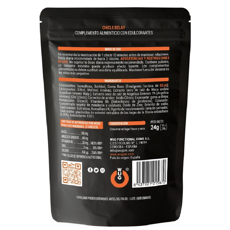 SENS SEXUEL WUG - RETARDATEUR D'ÉJACULATION 10 UNITÉS