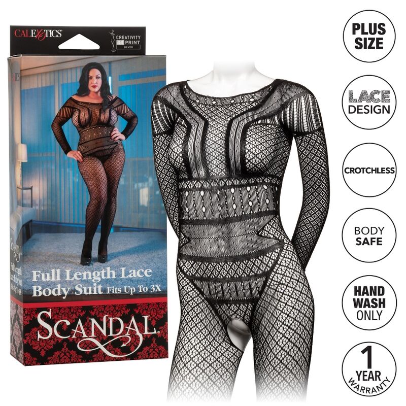 CALEXOTICS - PLUS SIZE LACE BODYSUIT