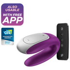 SATISFYER - FUN PURPLE DOUBLE PARTNER VIBRATOR