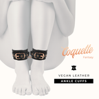 COQUETTE CHIC DESIRE - PATTERNED ANKLE CUFFS WITH NEOPRENE LINING