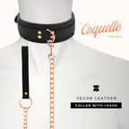 COQUETTE CHIC DESIRE - VEGAN PATTERNED LEATHER NECKLACE WITH NEOPRENE STRAP AND LINING