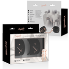 COQUETTE CHIC DESIRE - VEGAN PATTERNED LEATHER HANDCUFFS WITH NOPRENE LINING