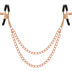 COQUETTE CHIC DESIRE - CLIPS PER CAPEZZOLI IN METALLO FANTASIA CON CATENA