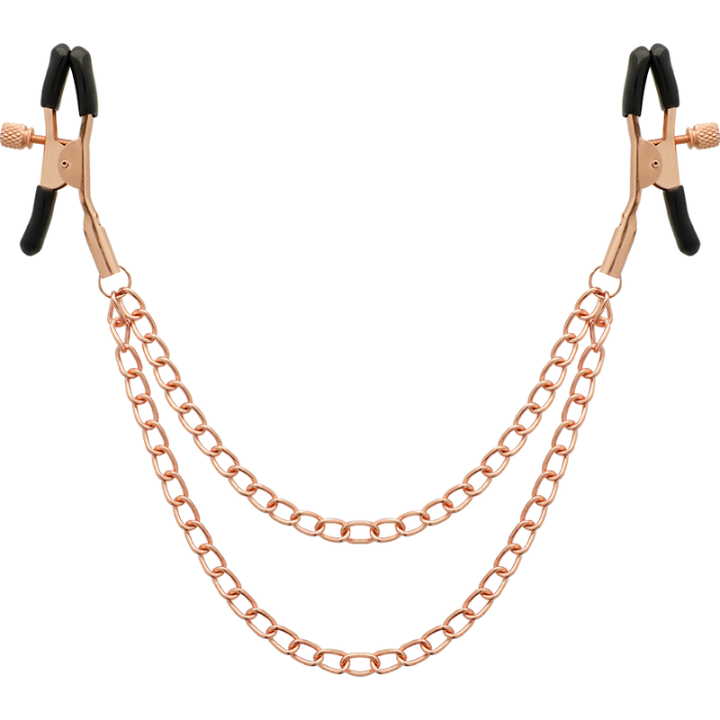 COQUETTE CHIC DESIRE - PINCES À TÉTONS ÉLÉGANTES EN MÉTAL AVEC CHAÎNE