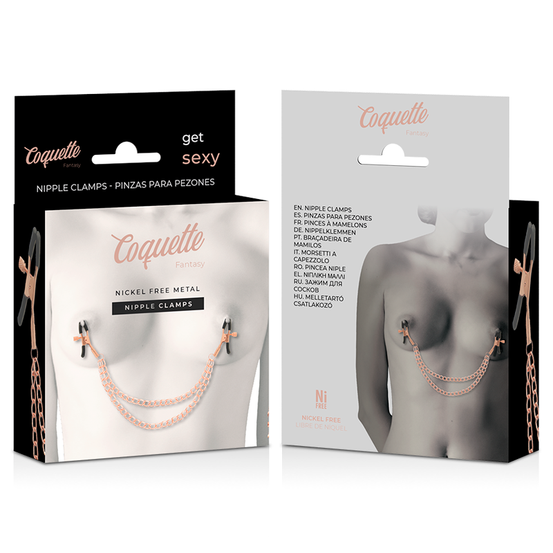 COQUETTE CHIC DESIRE - FANCY METAL NIPPLE CLIPS WITH CHAIN