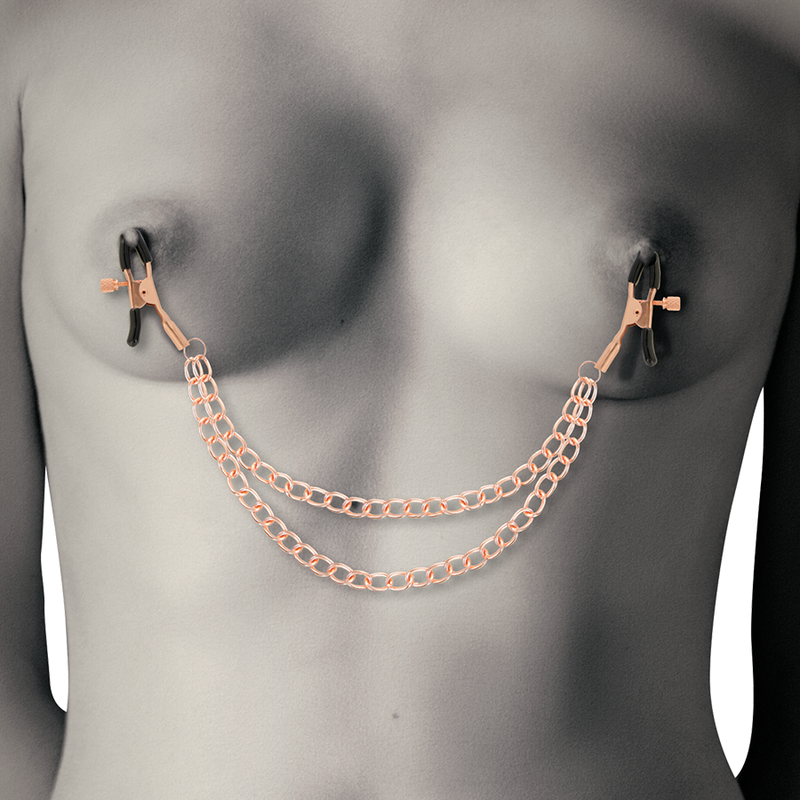 COQUETTE CHIC DESIRE - FANCY METAL NIPPLE CLIPS WITH CHAIN