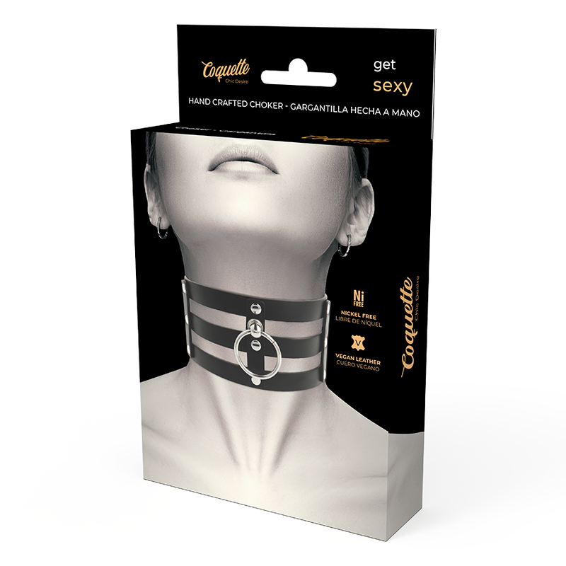 COQUETTE CHIC DESIRE - VEGAN LEATHER FETISH-STYLE CHOKER