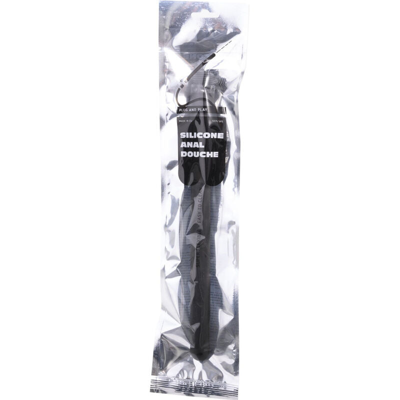 DOUCHE ANALE EN SILICONE NOIR - 27 CM