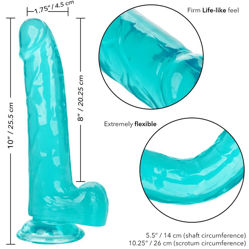 CALEXOTICS - QUEEN DILDO SIZE BLUE 20.3 CM