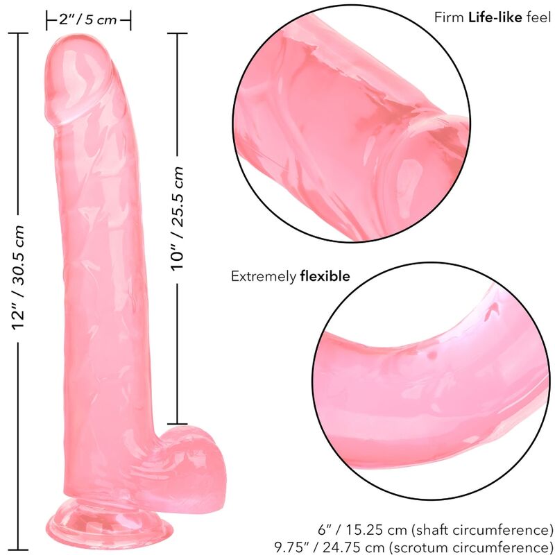 CALEXOTICS - QUEEN DILDO SIZE PINK 25.5 CM