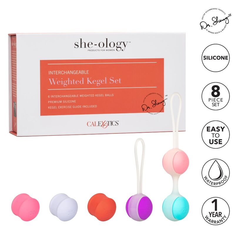 CALEXOTICS - SHE-OLOGY ENSEMBLE DE BOLA KEGEL INTERCHANGEABLE
