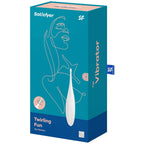 SATISFYER - VIBRATEUR AVEC EMBOUT TOURNANT AMUSANT BLANC