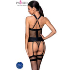 PASSION - CORSET AMANDA EN CUIR ÉCOLOGIQUE S/M