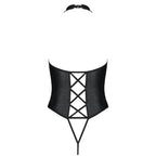 PASSION - NANCY BODYSUIT IN ECOLOGICAL LEATHER S/M