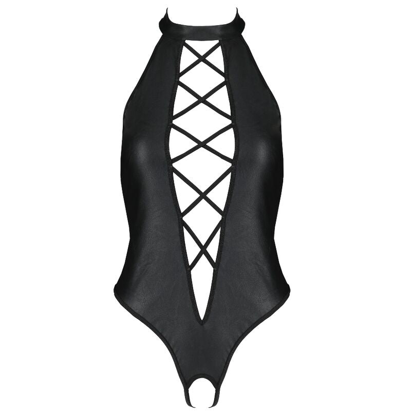 PASSION - NANCY BODYSUIT IN ECOLOGICAL LEATHER S/M