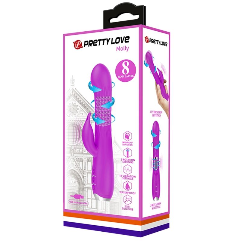 JOLIE AMOUR - VIBRATEUR MOLLY AVEC ROTATION RECHARGEABLE