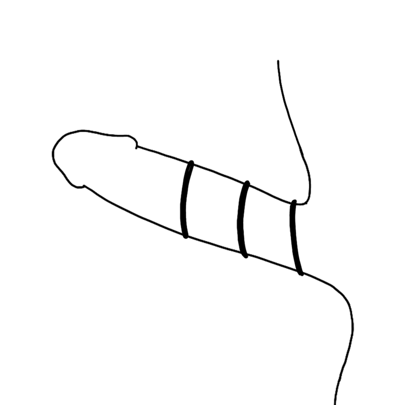 OHMAMA - ENSEMBLE DE 3 BAGUES EN SILICONE NOIR