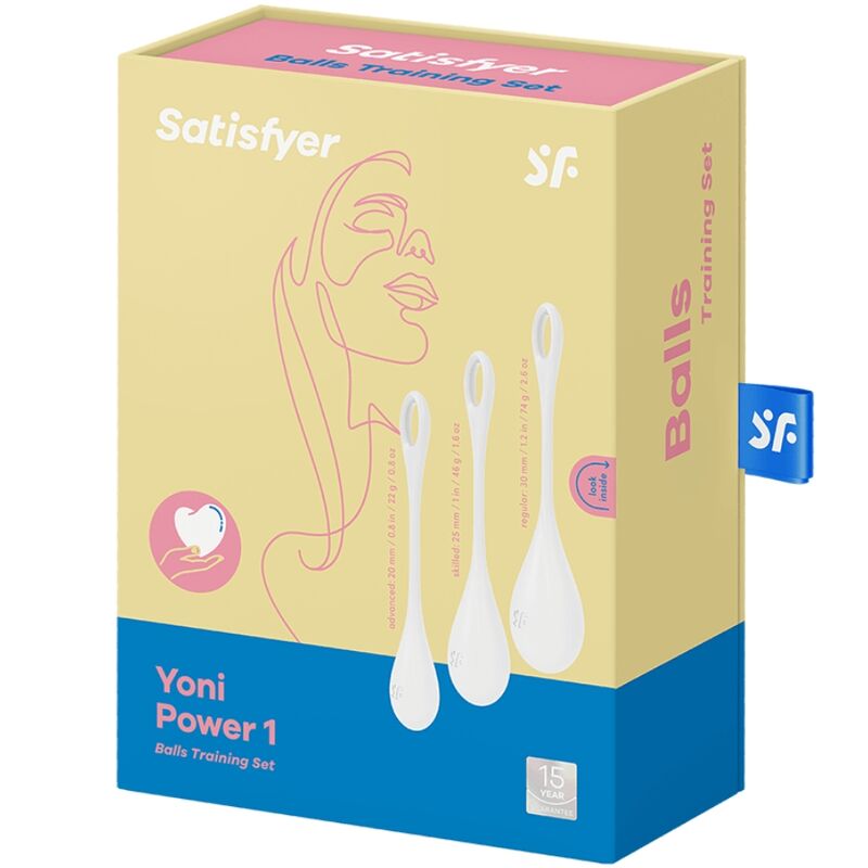 SATISFYER - YONI POWER 1 KIT D'ENTRAÎNEMENT BLANC