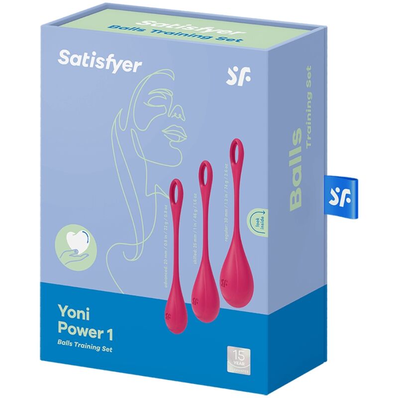 SATISFYER - YONI POWER 1 KIT D'ENTRAÎNEMENT ROUGE