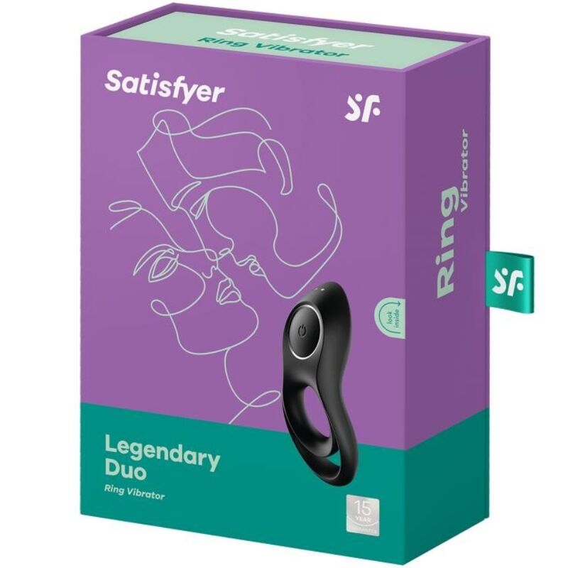 SATISFYER - VIBRATEUR LÉGENDAIRE À DOUBLE ANNEAU NOIR