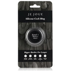JE JOUE - ANNEAU PÉNIAL EN SILICONE À ÉLASTICITÉ MAXIMALE - NOIR