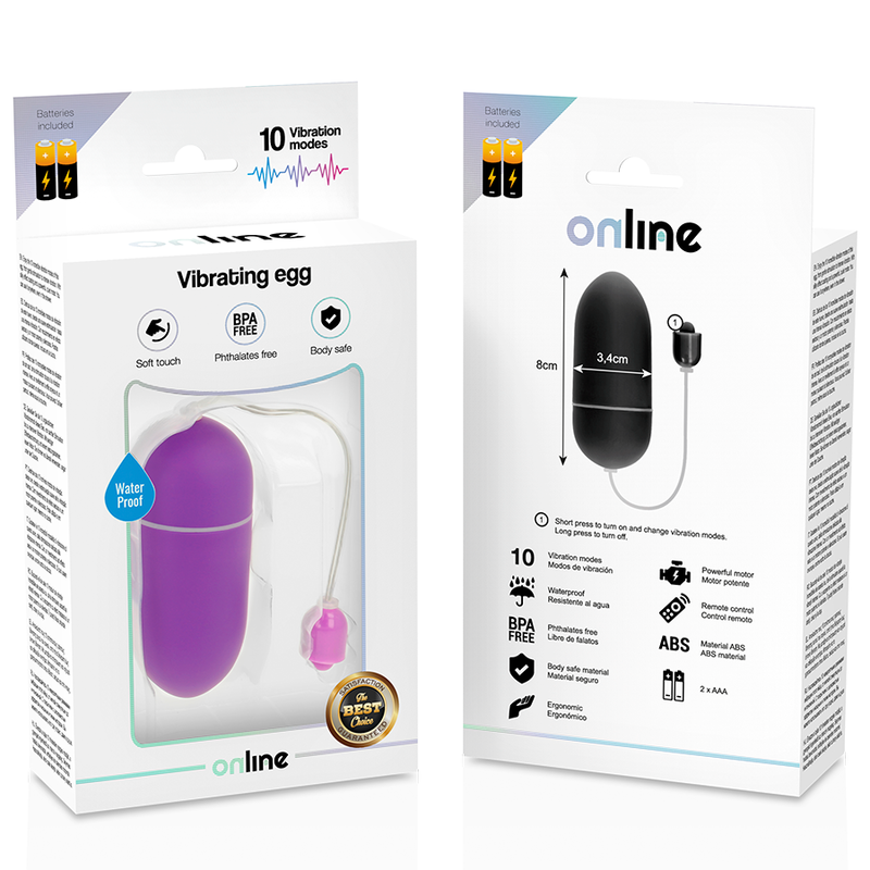 ONLINE - WATERPROOF VIBRATING EGG (Purple)