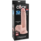 KING COCK - PLUS 3D DILDO OSCILLATING BALLS 20.3 CM