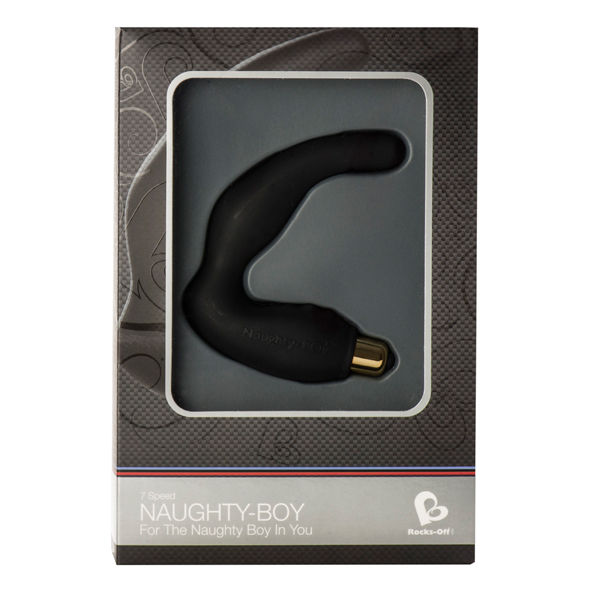 ROCKS-OFF - NAUGHTY-BOY 7 V MASSEUR DE POINT G NOIR POUR HOMME 