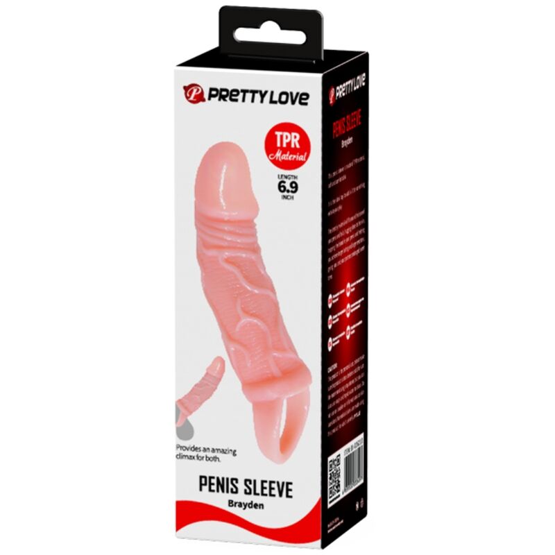 BAILE - PENIS EXTENSOR SHEATH WITH TESTICLE STRAP 13.5 CM