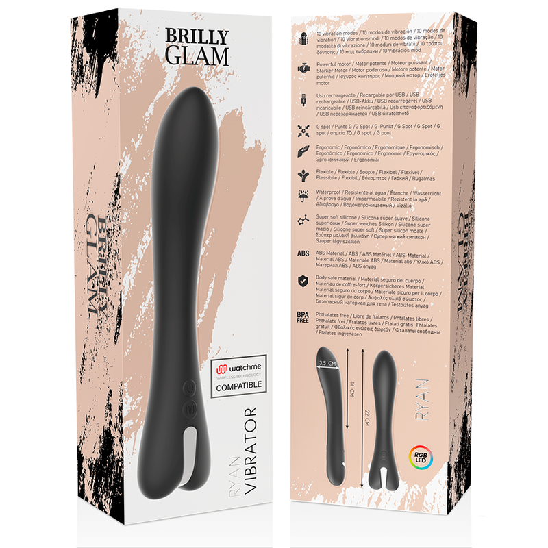 BRILLY GLAM - VIBRATEUR RYAN WATCHME COMPATIBLE AVEC LA TECHNOLOGIE SANS FIL