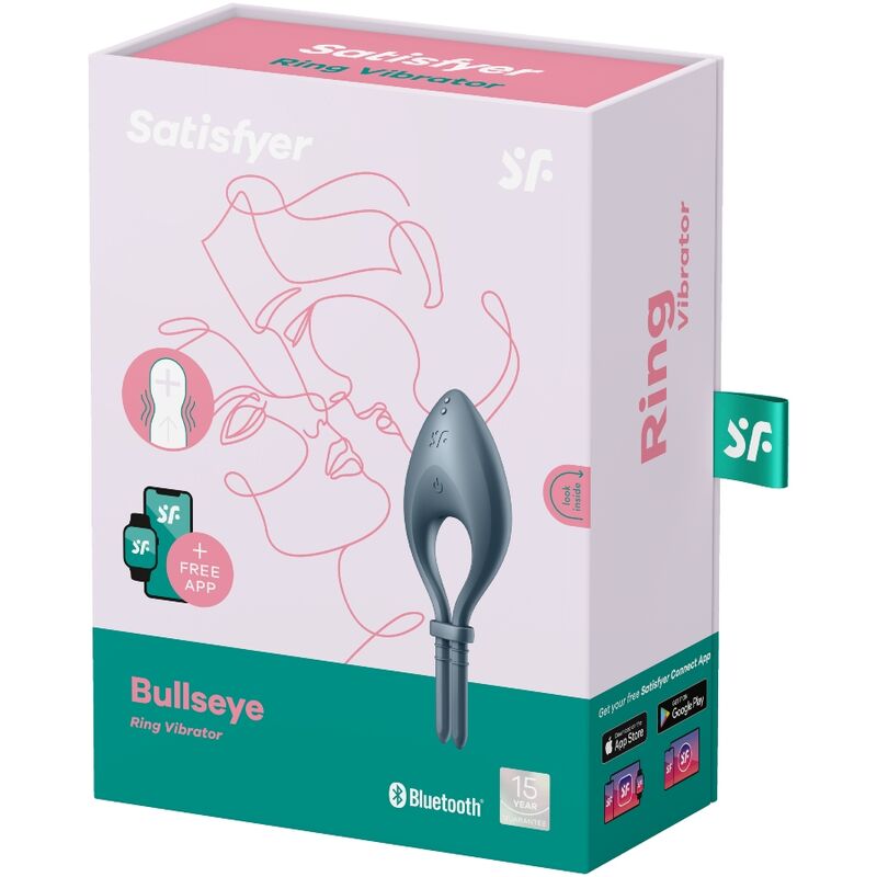 SATISFYER - APPLICATION VIBRATEUR ANNEAU CIBLE GRIS