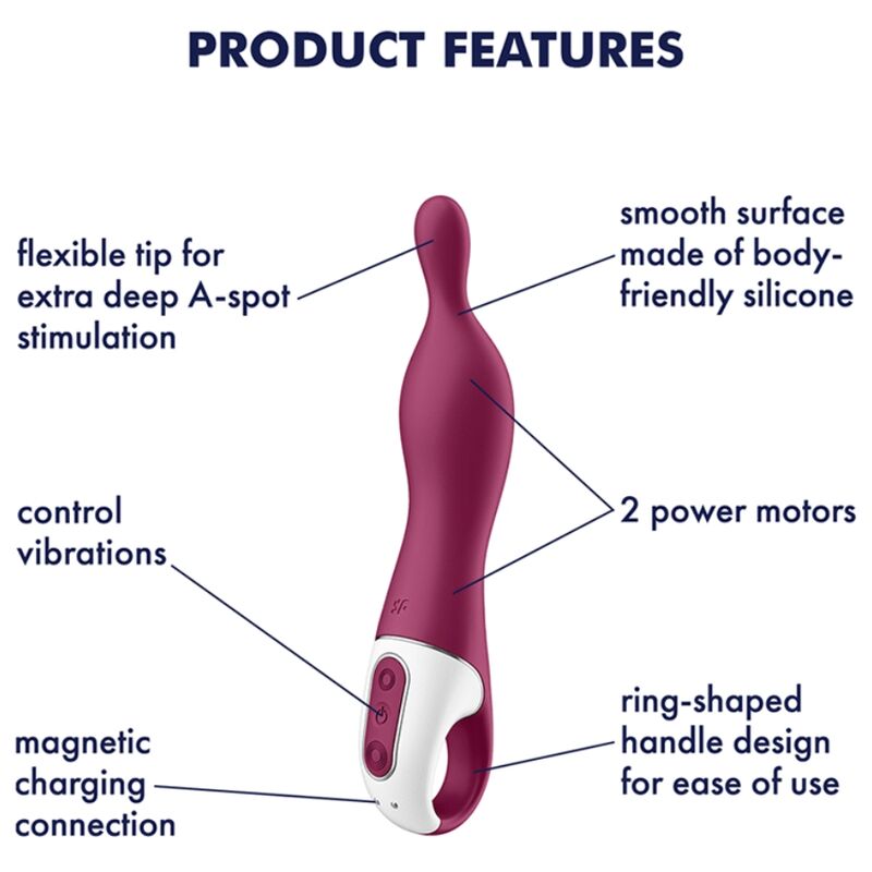 SATISFYER - AMAZING 1 ASPOT BERRY VIBRATEUR