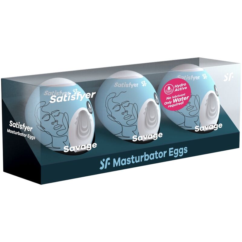 SATISFYER - 3 SAVAGE MASTURBATING EGGS