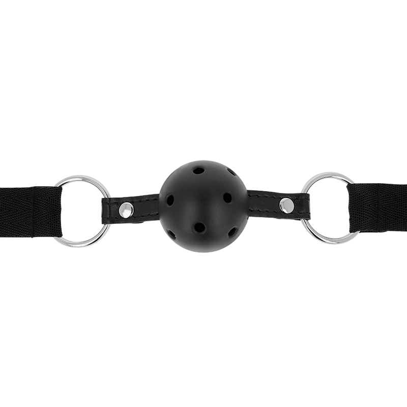 Bâillon boule en tissu noir respirant OHMAMA FETISH