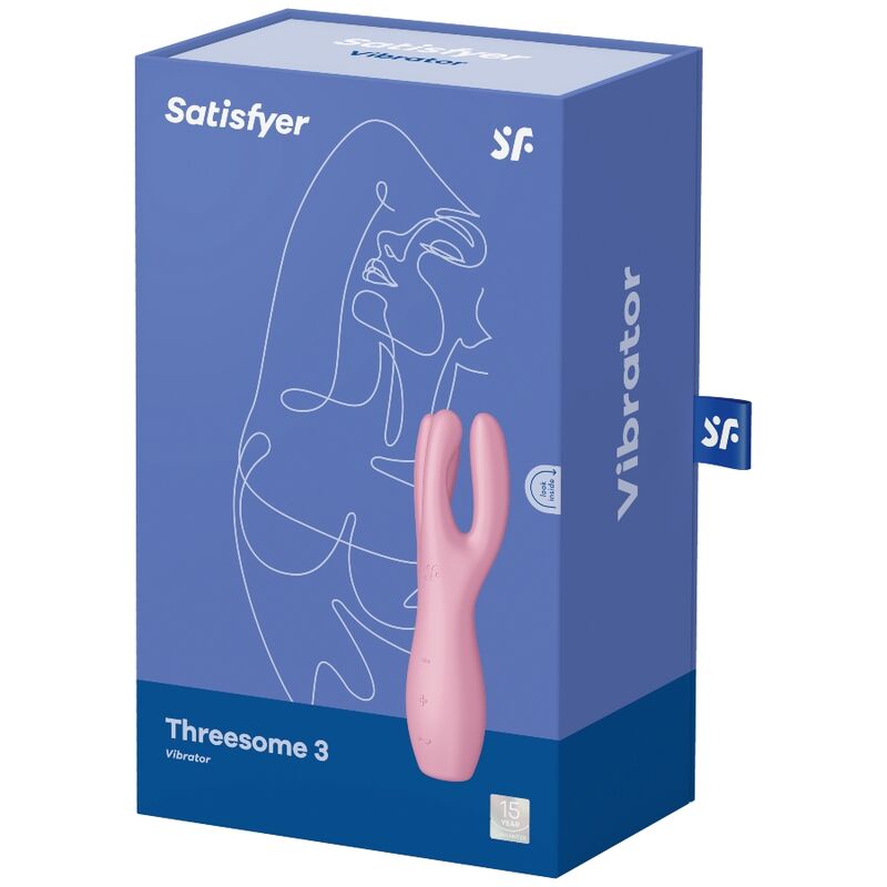 SATISFYER - VIBRATEUR ROSE À TROIS