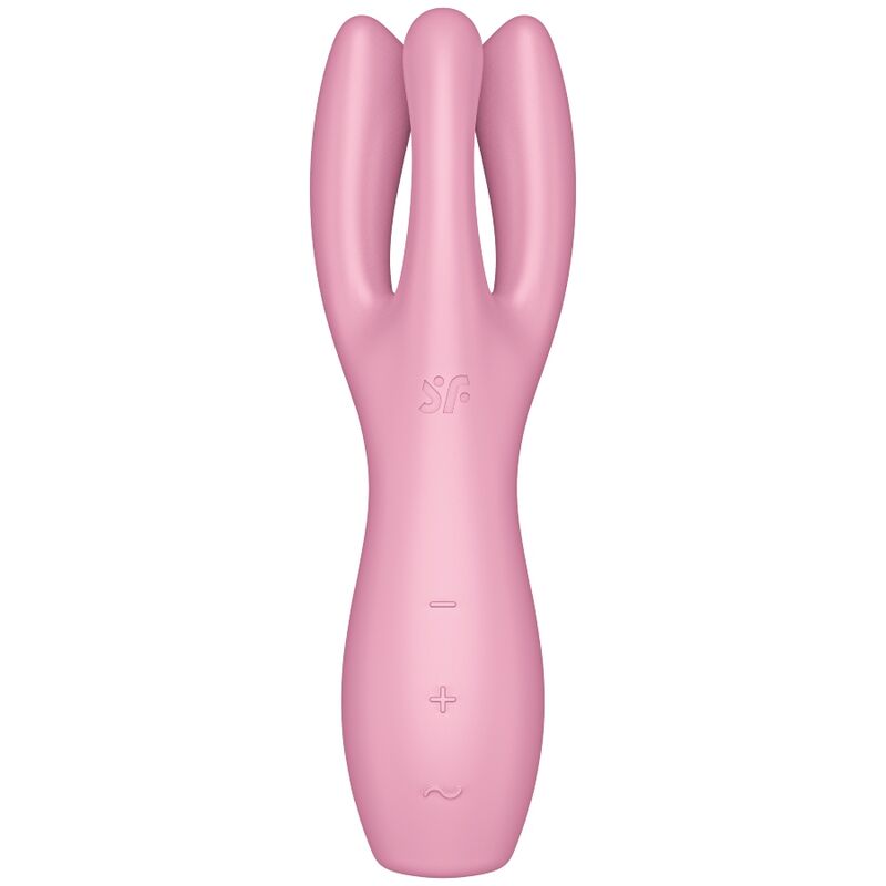 SATISFYER - VIBRATEUR ROSE À TROIS