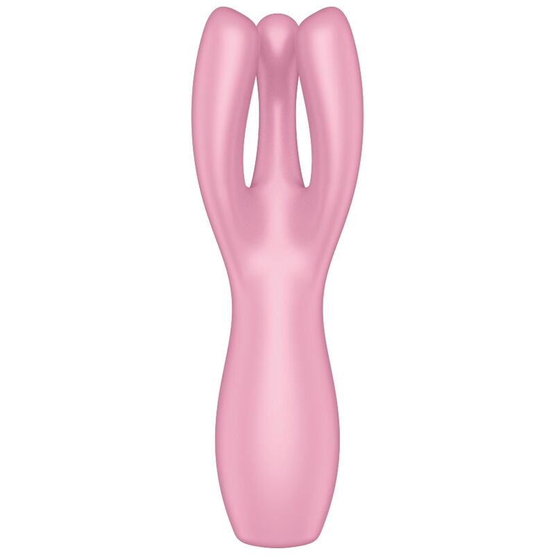 SATISFYER - VIBRATEUR ROSE À TROIS