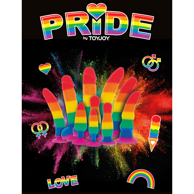 PRIDE - GODEMICHET DRAPEAU LGBT 15 CM