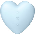 SATISFYER - CUTIE HEART AIR PULSE STIMULATOR AND VIBRATOR BLUE