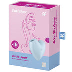 SATISFYER - CUTIE HEART AIR PULSE STIMULATOR AND VIBRATOR BLUE