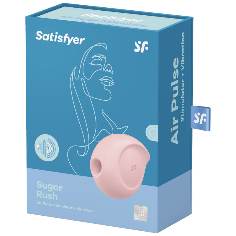 SATISFYER - STIMULATEUR À IMPULSIONS D'AIR SUGAR RUSH ET VIBRATEUR ROSE